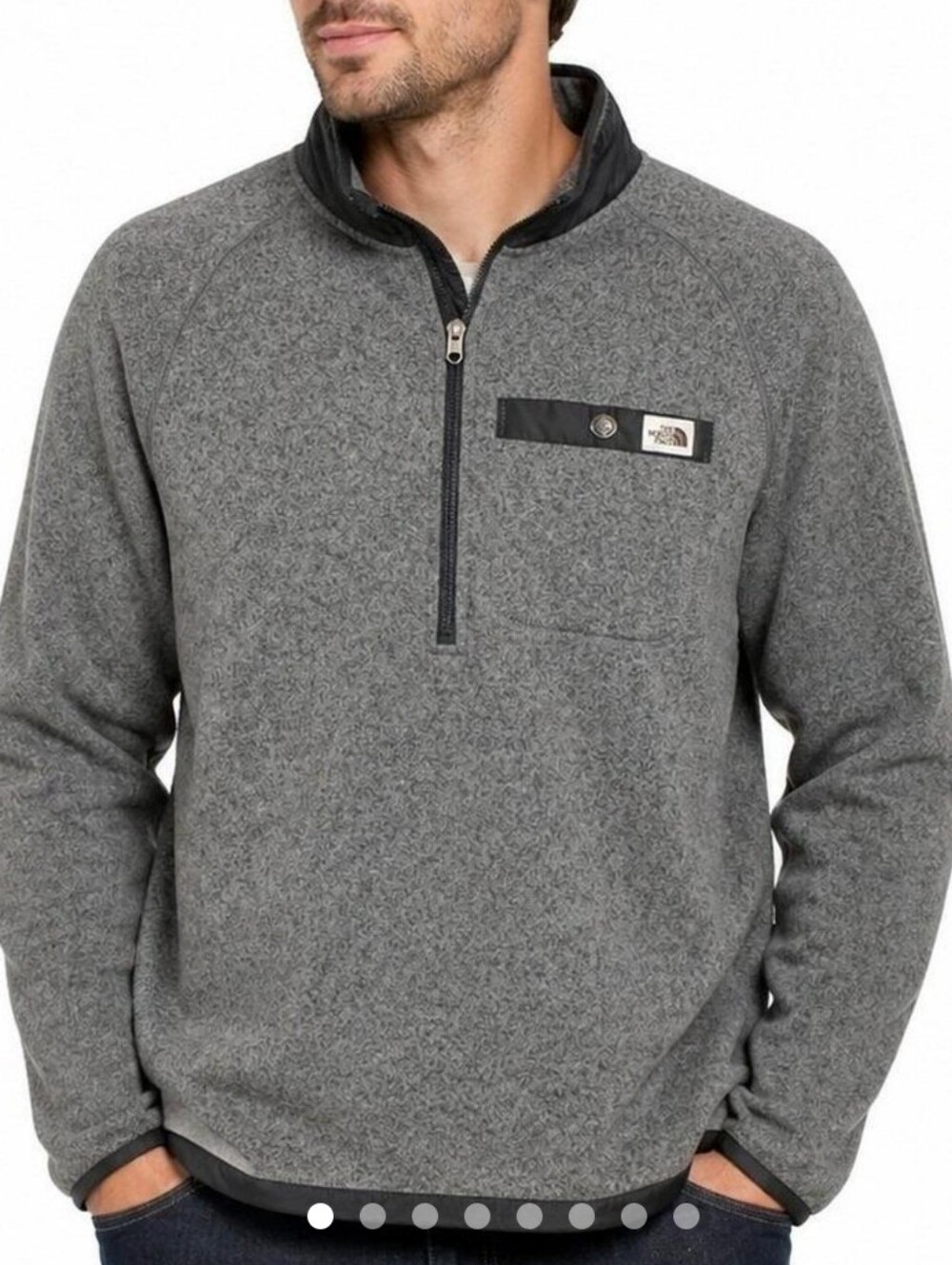 The North Face Gordon Lyons Quarter-Zip Sweater-Knit Fleece Size XL